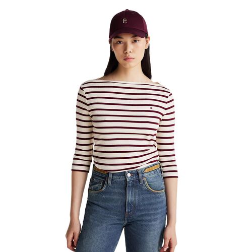Tommy Hilfiger Slim 3/4 Sleeve Boat Neck T-Shirt